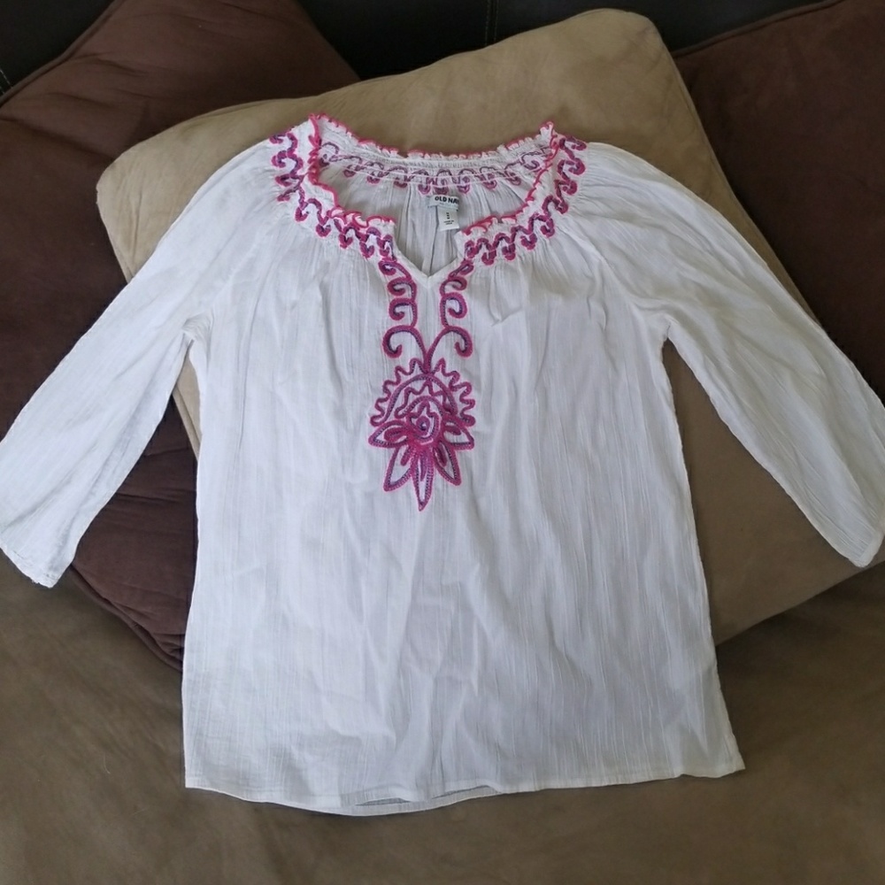 Sheer white top